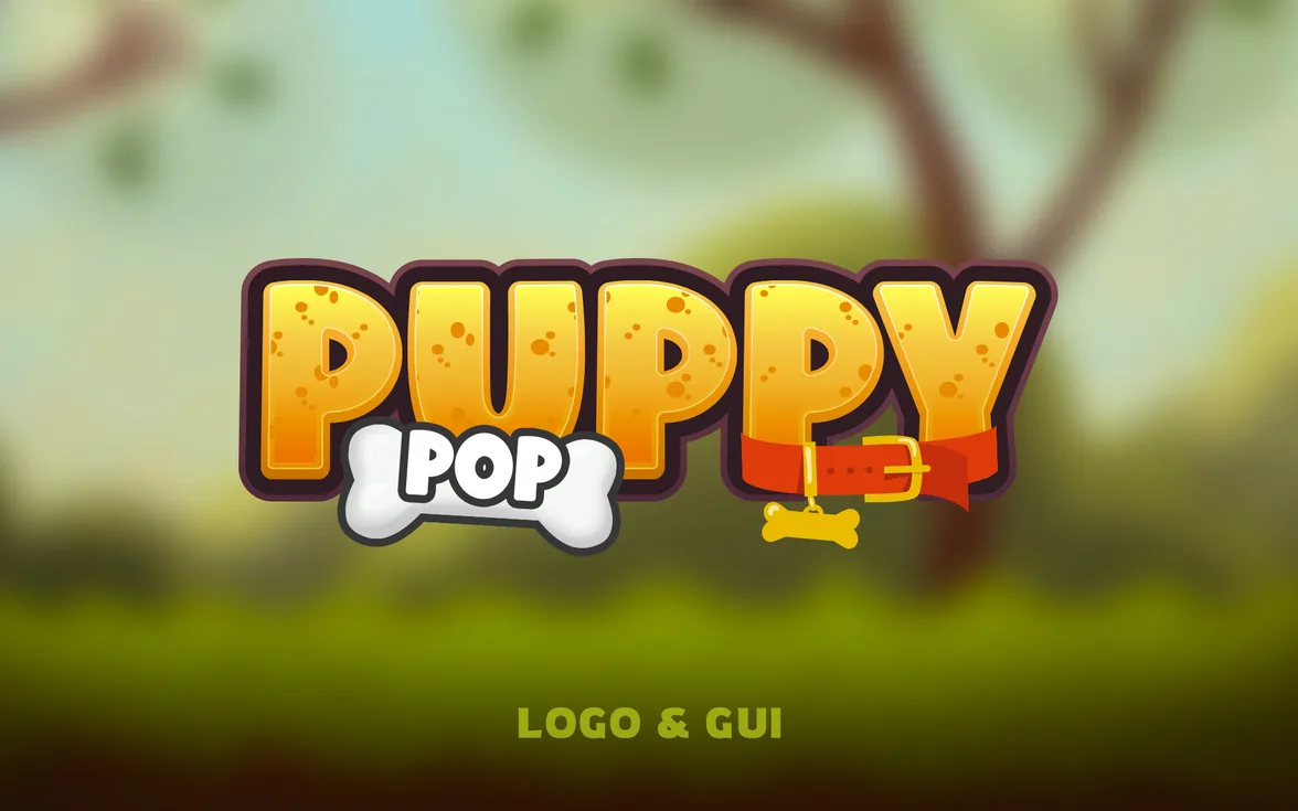 Puppy Pop — Cute Cartoon Game UI
